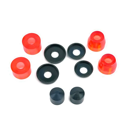 maxfind Skateboard Bushings Set (2 Top/2 Bottom Bushings +2 Pivot Cups + 4 Washers) - PU 95A & 98A Hardness for Stable Ride，Compatible with Skateboard/Longboard Trucks