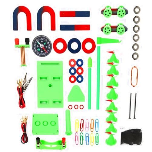 AOAUTO Labs Junior Science Magnetism Set for Experiment Education,70PCS STEM Magnetic Teaching Tools,Electricity Discovery Circuit and Magnetism Experiment Kits Science Educational Toys