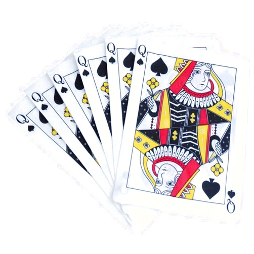 Partay Shenanigans Casino Party Paper Napkins - 50 Pack Queen of Spades Playing Card Shaped Disposable Paper Party Napkins 5