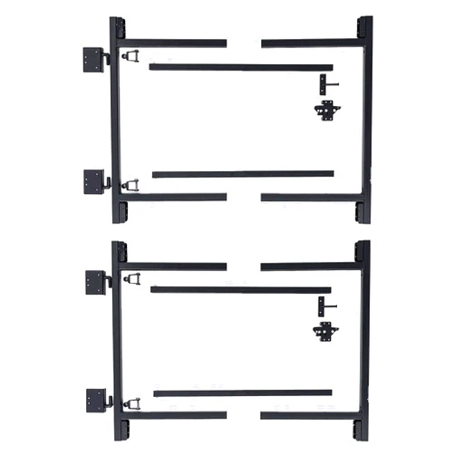 Adjust-A-Gate Adjust A Gate Steel Frame Gate Adjustable Building Kit for Doorway and Driveway, 36 to 60 Inches Wide and 4 Inches High, 2 Pack