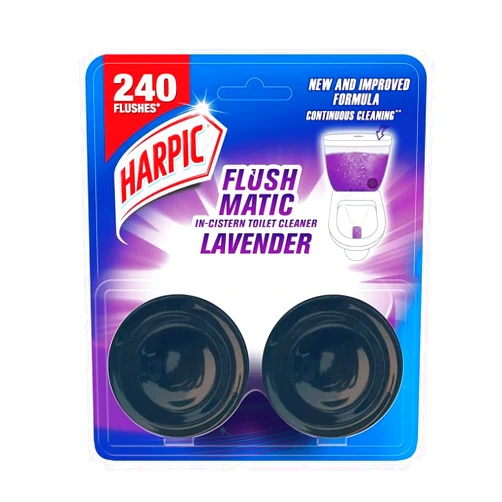 Harpic 100 gm - Lavender, Flushmatic In-Cistern Toilet Cleaner Blocks | Toilet Flush Cleaner Balls