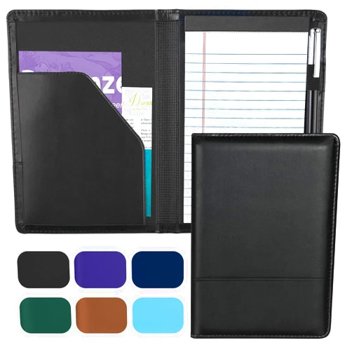Gorbado Padfolio/Portfolio Binder, Mini Padfolio Portfolio Binder 5 x 8 Legal Writing Pad, A5 Document Organizer Folder for Men Women, Black