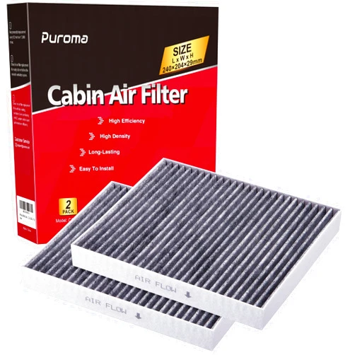 Puroma Cabin Air Filter with Activated Carbon, Replacement for 6091C, CP966, CF11966, Buick Enclave, LaCrosse, Cadillac ATS, CTS, Chevrolet Camaro, Cruze, Impala, Malibu, Silverado, GMC Sierra, Yukon