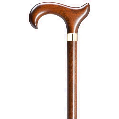 HARVY Men Extra Tall Stylish Walnut Finish Derby Cane -Affordable Gift! Item #DHAR-9764907