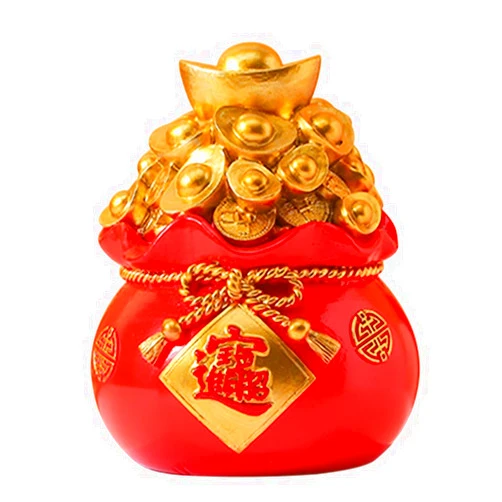 KESYOO Lucky Piggy Bank Coin Bank Saving Pot Money Bank Feng Shui Ingot Yuan Bao Treasure Basin Wealth Porsperity Figurine Housewarming
