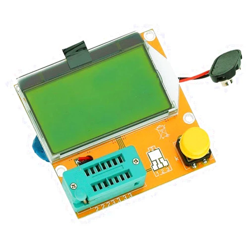 HiLetgo LCR-T4 Multifunctional Resistor Capacitor Diode SCR Inductor Triode MOSFET Tube Meter Tester component tester kit 9V with 128 * 64 Green Backlight LCD Display