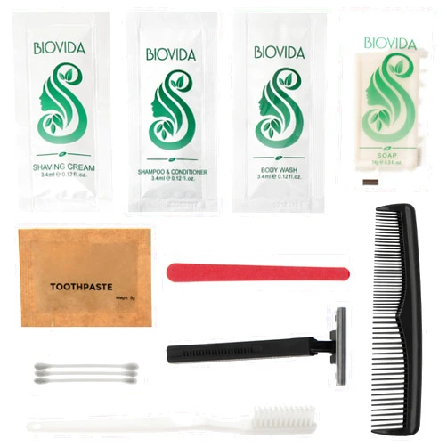 Moda West 24 Hygiene Kits - Bulk Case of Wholesale Basic Toiletry Kits for Men, Women, Travel, Charity 12 Pc Kit