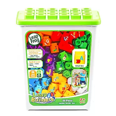 LeapFrog LeapBuilders 81-Piece Jumbo Blocks Box Green