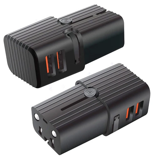 Works for WF-C500 by Cellet Dual Universal USB Adapter Works for Sony WF-C500 for Worldwide Power and Travel Between US/EU/CN/AUS/NZ/UK