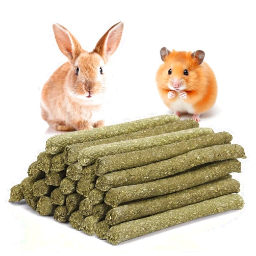 DORLIPS 30PCS Rabbit Chew Toys, 100% Healthy Bunny Treats,Natural Timothy Hay Sticks Rabbit Chew Treats for Rabbits Bunnies Chinchillas Guinea Pigs Hamsters and Other Small Animals Molar Snacks