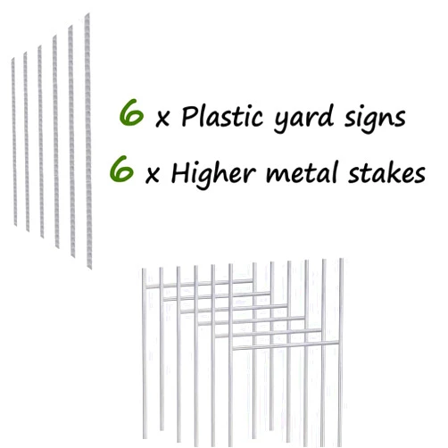 REMIAWY Blank Yard Signs with Stakes, Remiawy 6 Pack Lawn Signs Corrugated Plastic 17x12 Inches Custom Double Sided for Yard Sale Sign Outdoor, Garage Sale, Open House, Estate Sale, Guidepost, Birthday Party