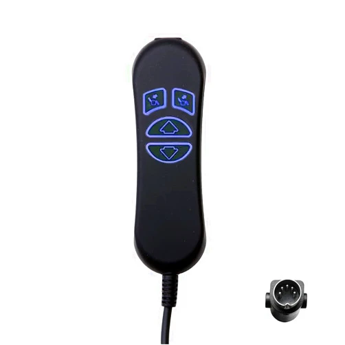 Fruhdi 4 Button 5 Pin Prong Hand Control Handset Remote with USB and Backlight for Lift Chairs Electric Sofa Power Recliners