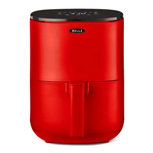 BELLA 3 Qt Touchscreen Air Fryer Oven and 5-in-1 Multicooker with Removable Nonstick Dishwasher Safe Crisping Tray and Basket, 1400 Watt Heating System, Matte Red