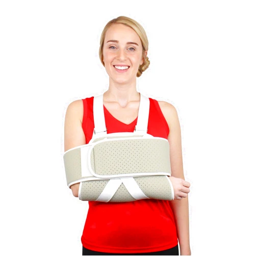 Brace Direct Adjustable Foam Arm Sling Shoulder Immobilizer - Use While Sleeping Support for Rotator Cuff, Broken and Fractured Bones, Sprains, Strains, Tears, post surgery & Dislocations