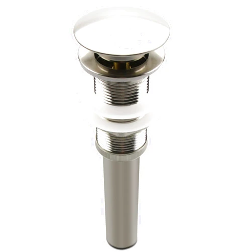 ALLWIN-HOUSEWARE W Brushed Nickel Pop Up Sink Drain Without Overflow, Bathroom Faucet Vessel Sink Drain Stopper