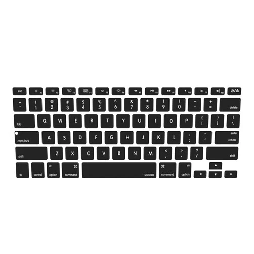 MOSISO Silicone Keyboard Cover Compatible with MacBook Air 13 inch A1466 A1369 2010-2017&Compatible with MacBook Pro 13/15 inch (with/without Retina Display, 2015 or Older Version), Black