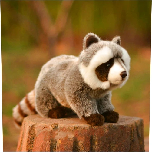 BABY FRANKIEZHOU Simulation Raccoon Plush Toy 12 Inch Long, Cute Soft Raccoon Stuffed Animal plush Toys for Kids Boys and Girls, lifelike Stuffed Toy
