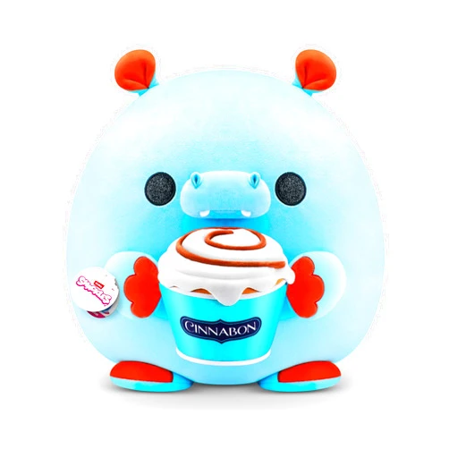 Snackles (Cinnabon) Hippo Super Sized 14 inch Plush by ZURU, Ultra Soft Plush, Collectible Plush with Real Licensed Brands, Stuffed Animal