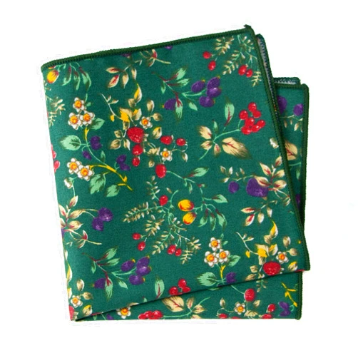 Spring Notion Cotton Floral Handkerchief Hanky Pocket Squares Matching David's Bridals Colors for Men and Boys