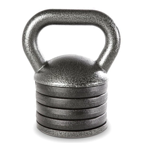 Apex Adjustable Heavy-Duty Kettlebell Weight for Strength Training and Weightlifting, Ideal Home Gym Equipment, Cast Iron, Grey APKB-5009
