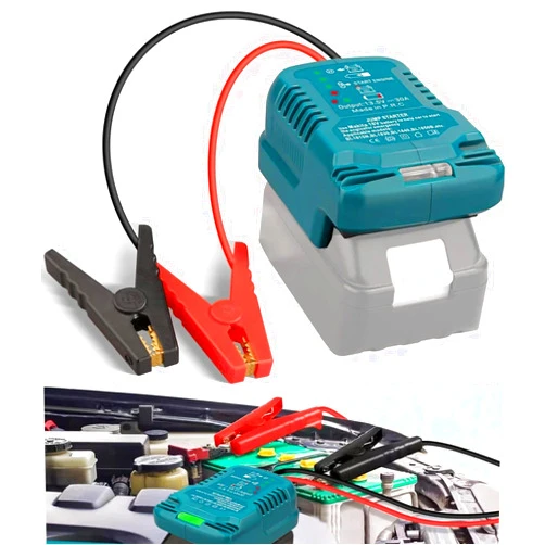 MAKBOS Jumper Cables adapter for Makita18V Battery Jump Car Starter,12V Portable Jump Car Starter Battery,Automotive Booster Cable Adapter,Up to 3.5L Gas or 6.5L Diesel Engines(Battery not included)