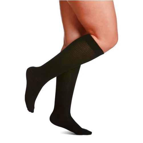 SIGVARIS Women's Casual Cotton 146 - Calf High Medical Compression Socks - 15-20mmHg