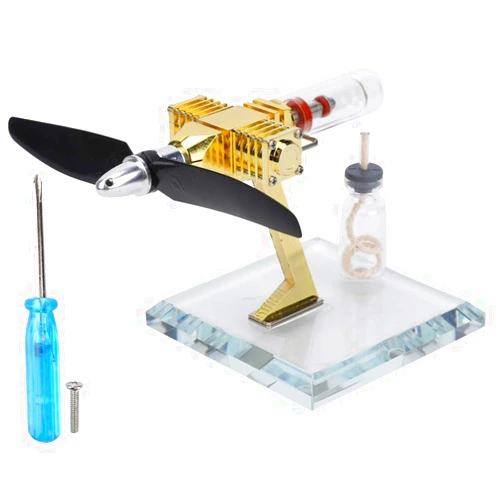 Mrisata Stirling Engine Aircraft Hot Air Stirling Engine Model Aircraft Propeller Science Experiment Teaching Physics