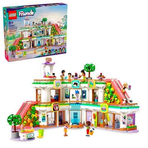 LEGO Friends Heartlake City Shopping Mall Toy, Building Kit with Mini-Doll Accessories for Kids to Build Social Skills and Play Together, Gift Set for 8 Year Old Kids, Girls and Boys, 42604