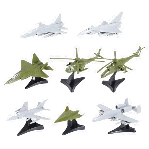 ViiKONDO 8 Pcs 1/144 Modern Fighter US/Chinese/Russian Aircraft Military Warplane Puzzle Model Airplane Building Kit DIY Assembly Jet