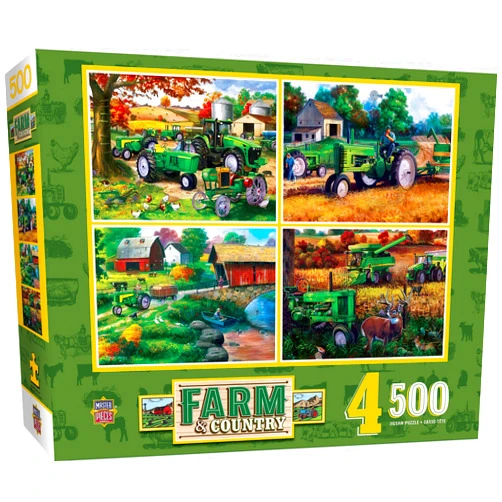 MasterPieces 2000 Piece Jigsaw Puzzle for Adults, Family, Or Youth - Farm Country 4-Pack - 14