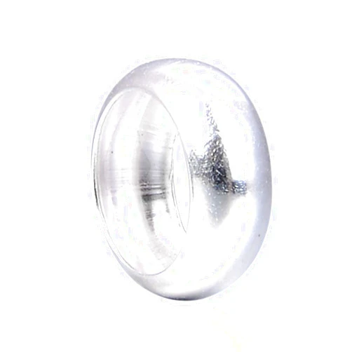 Adabele 100pcs 7mm (0.28 Inch) Rondelle Spacer Beads Sterling Silver Plated Brass Round Ring Metal Beads (Large Hole 4.5mm) CF15-7