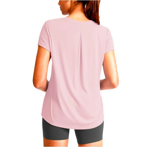 SANTINY Short Sleeve Workout Tops for Women Loose Fit Yoga T-Shirts Lightweight Breathable Running Athletic Tee Shirts