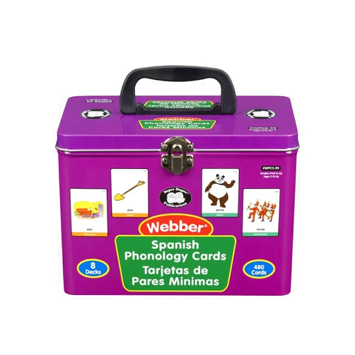 Super Duper Publications | Webber® Spanish Phonology Flash Cards (8 Total Fun Decks) | Educational Resource for Children