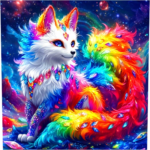 MAXBYE Colorful Fox Diamonds Painting Kits for Adults, Cute Fox 5D DIY Diamond Art Kits for Beginners, DIY Full Drill Diamond Dots Paint by Diamonds Gem Art and Crafts for Home Decor. 12x12in