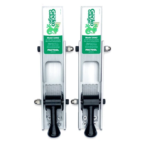 PacTool Gecko Gauge, The Original Home Siding Installation Kit - For Use with 5/16 Inch Fiber Cement Siding and James Hardie Siding, Includes 2 Gecko Gauge Clamps