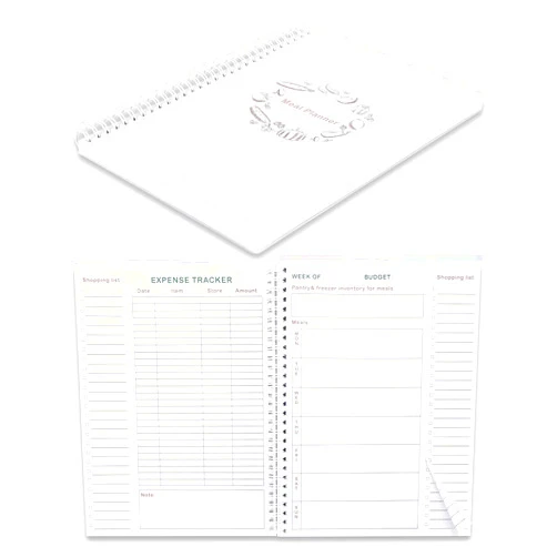 SOLIGT Weekly Meal Planner Notebook and Food Planner with Easy Tear off Grocery List & Expense Tracker Organizer, 52 Weeks, 10