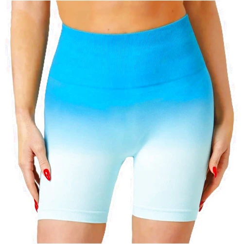 Generic Women's Gradient Colour Workout Shorts Seamless High Waisted Fitness Gym Sporty Yoga Athletic Booty Shorts Running