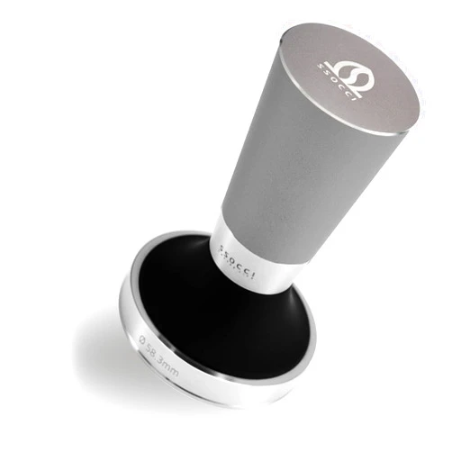 SSOCCI 58.3mm Premium Coffee Tamper. Flat Espresso Tamper for 58mm Portafilter. 316 Stainless Steel Flat (Grey)