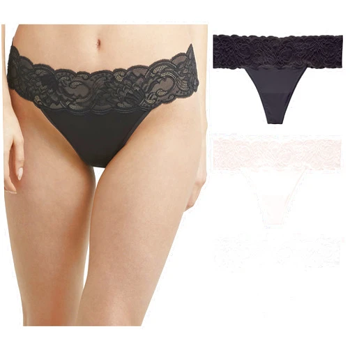 Maidenform Women's All Over Lace Thong 3 Pack