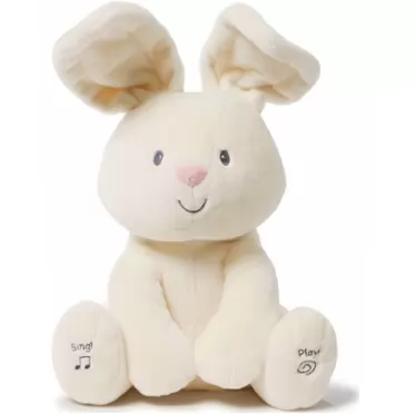 GUND Baby GUND Flora The Bunny Animated Plush Stuffed Animal Toy, Cream, 12