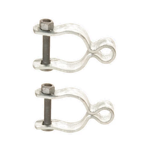 Dailydanny 2 Pack Chain Link Fence Frame Gate Post Female Hinge with Bolts and Nuts (1-3/8 Inch)