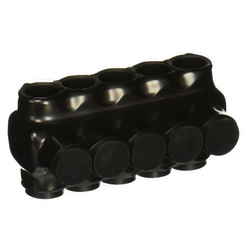 NSi IPLD250-5B Polaris Multi-Tap 5 Port (Dual Sided Entry) 250 MCM-6 AWG-Bagged Insulated Connector, 3 x 1 x 2 inches, Black