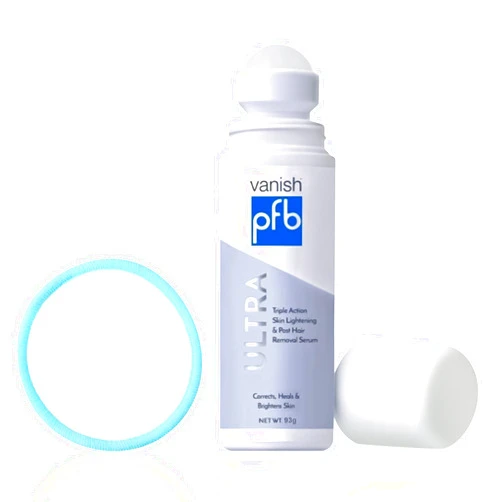 TIDILYS PFB Vanish Ultra with Chromabright & Shitake Mushroom, Triple Action Ingrown Hair & Razor Bump Stopper, Dark Spot Remover, Roll-On Skin Care Treatment - 93g