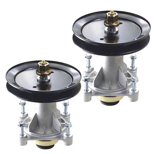 BOSFLAG 2 Pack 587819701 Spindle Assembly with 195945 Pulley Replaces Husqvarna 532187292, 532187281, 532125907, 532192870, 532192872, 587253301, 587125401, Craftsman 187292, 192870, 187281, 192872