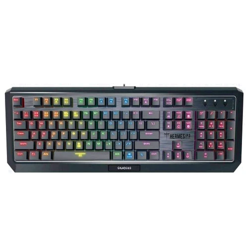 GAMDIAS Hermes P3 RGB Gaming Keyboard Low Profile Mechanical Switch with blue switch, N-key rollover (Hermes P3)
