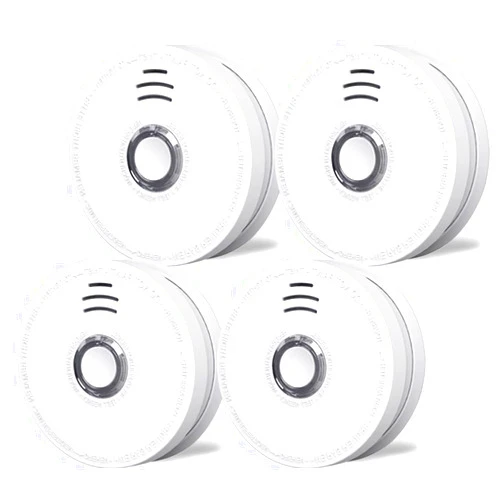 Andyssey Smoke Detector, Andyssey Fire Alarms Smoke Detectors 9V Replaceable Battery Operated Photoelectric Smoke Alarms with Low Battery Warning, UL Listed Fire Detector for Home, 4 Packs