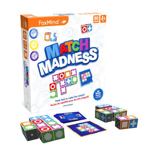 FoxMind Games Foxmind Match Madness Board Game - Dual Mode Visual Matching Game for Problem Solving, Fun for Adults and Family