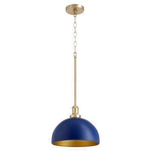 Quorum International Quorum 876-3280 Transitional One Light Pendant in Brass - Antique Finish,