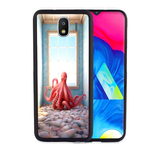 SANTUO Phone Case for Samsung Galaxy M01 M02S M10 M11 M12 M13 4G M13 5G/A04 4G C7 F13 F62 F22 J2 PRO J5 Prime F52 5G J8 Octopus-BQ226, Black Textured Frame