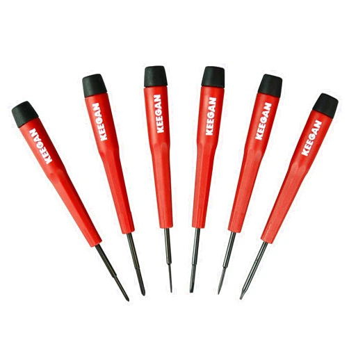 KEEGAN TOOLS 6-Piece Precision Handle Screwdriver Tool Set Eyeglass Repair Kit with Magnetic Screwdrivers, Phillips, Torx, Rotating Swivel End Caps Repair Tool for Mobile Phone Computer